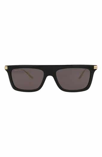 Gucci Novelty 55mm Rectangular Sunglasses