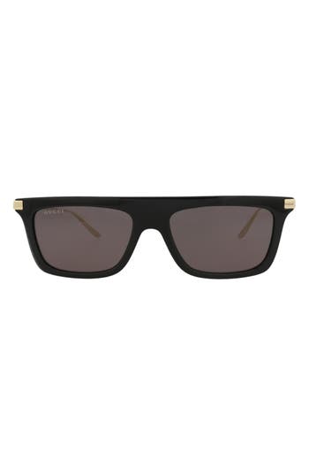 Gucci Novelty 55mm Rectangular Sunglasses
