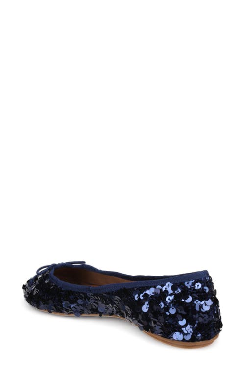 Love Rio Allegra Sequin Ballet Flat In Navy