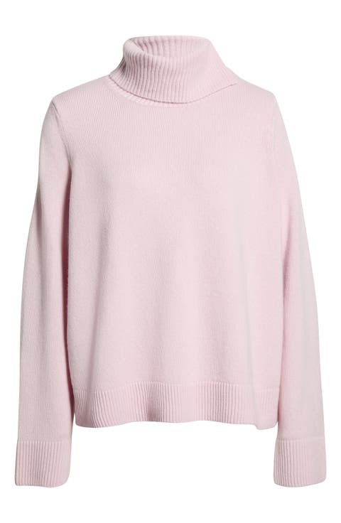 Swing Turtleneck Slit Wool & Cashmere Sweater