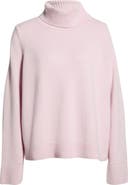 Vince Swing Turtleneck Slit Wool & Cashmere Sweater