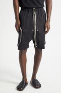 Rick Owens Heizer Bela Stretch Poplin Zip Shorts