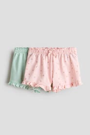 H&M 2-pack Frill-trimmed Sweatshorts
