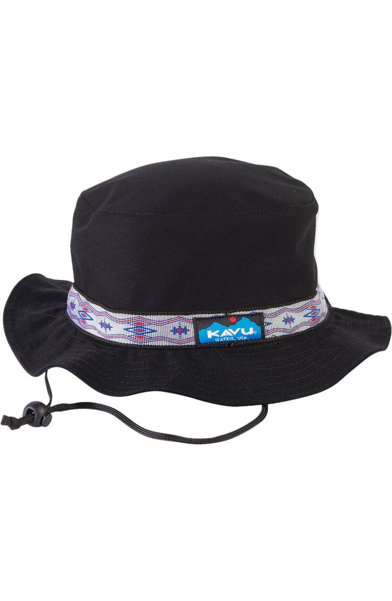 KAVU Organic Strap Bucket Hat, Main, color, Jet Black