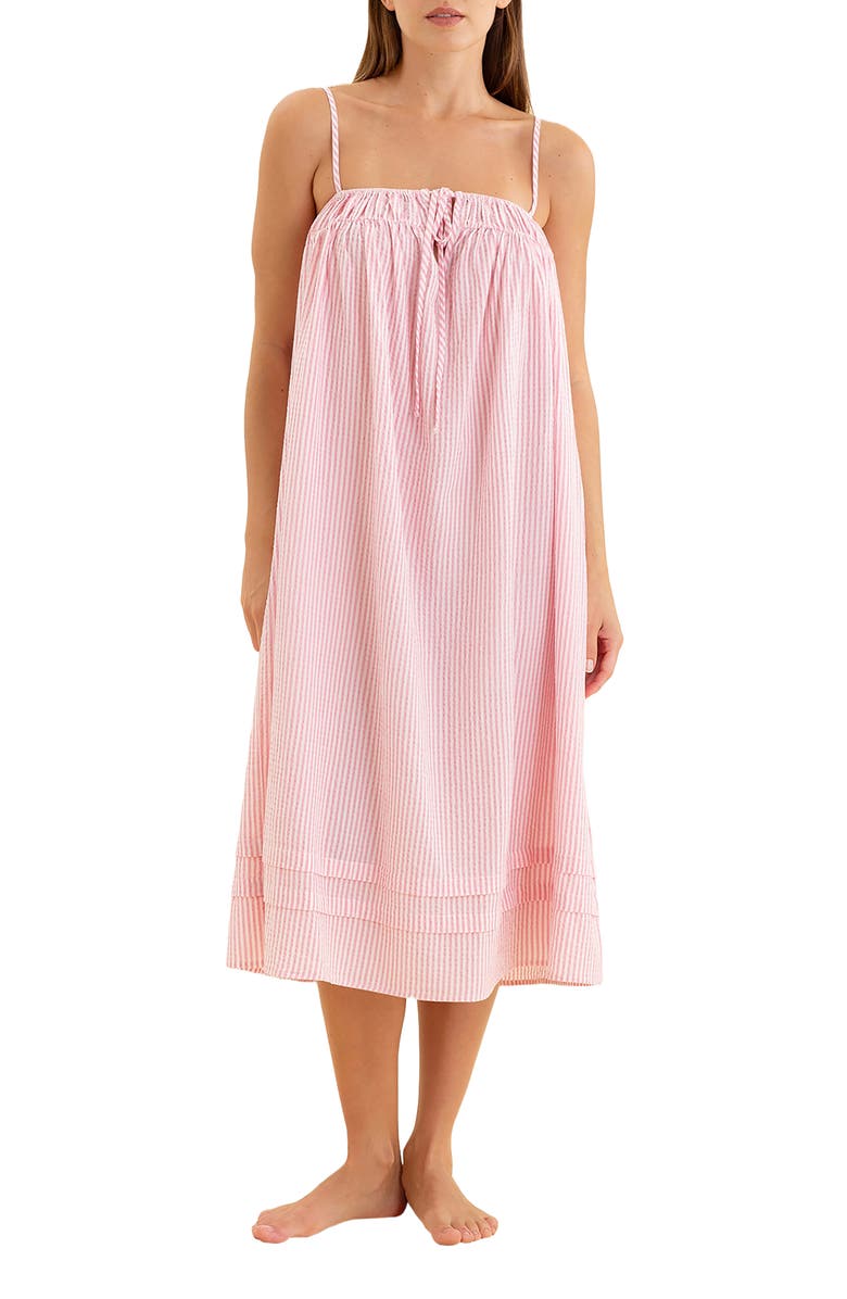 Papinelle Sabine Stripe Seersucker Nightgown, Main, color, 