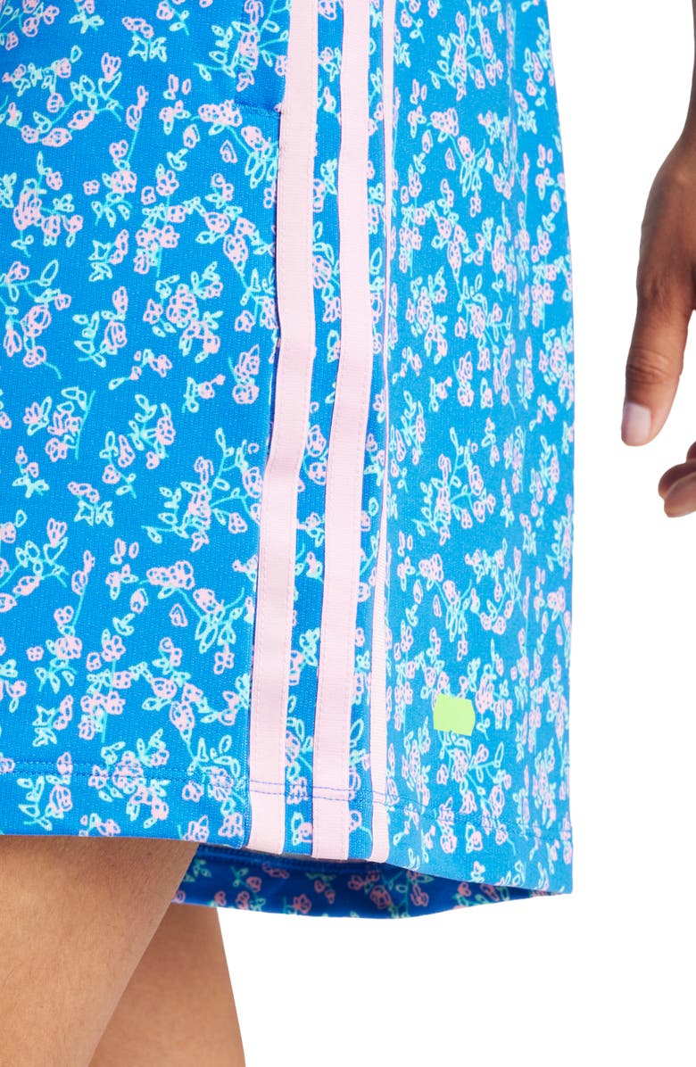 adidas x KSENIASCHNAIDER Floral Print 3-Stripe Lifestyle Shorts, Alternate, color, 