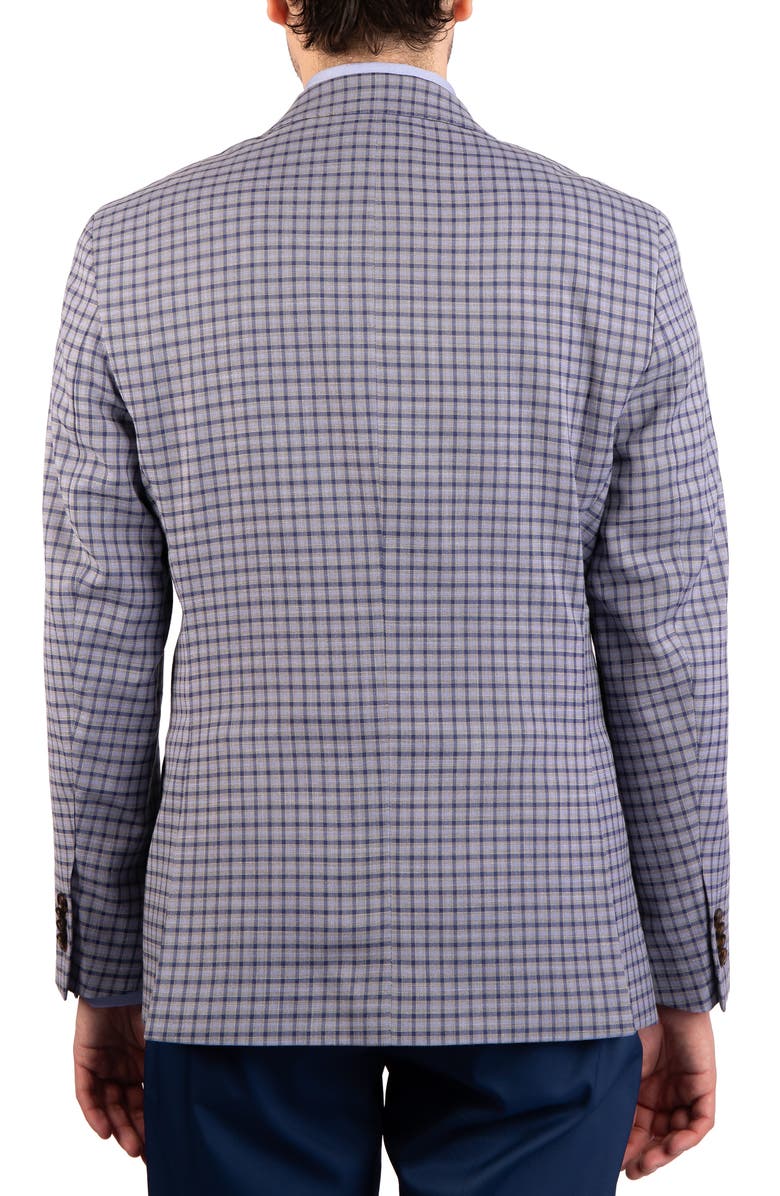 TailorByrd Mini Plaid Melange Sport Coat, Alternate, color, Grey