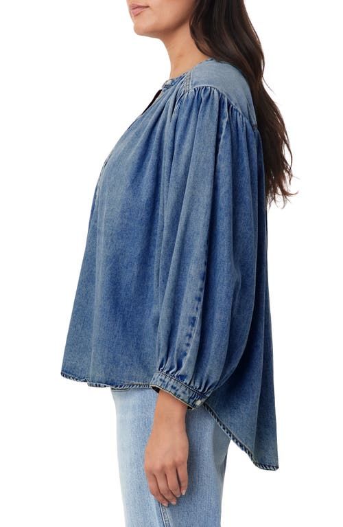 Habitual High-low Denim Shirt In Blue