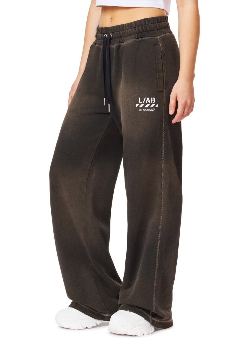 Wide Leg Cotton Jersey Pants, Alternate, color, BLACK NIGHT