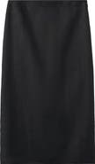 MANGO Linen Midi Skirt