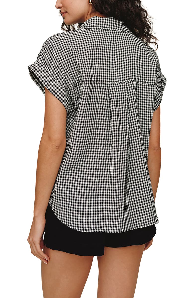 Bella Dahl Gingham Short Sleeve Button-Up Shirt, Alternate, color,