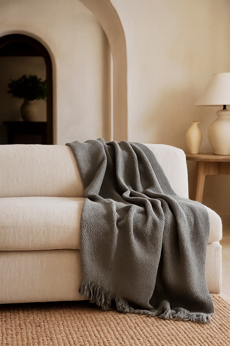 Blissful Throw, Alternate, color, Deep Grey
