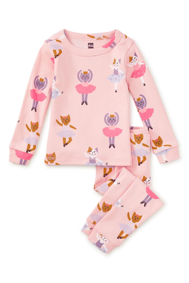 Goodnight Pajama Set, Alternate, color, Ballet Kitty