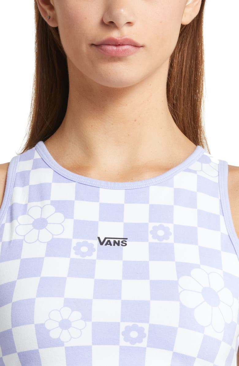 Vans Checkerboard Racerback Logo Crop Tank, Alternate, color, 