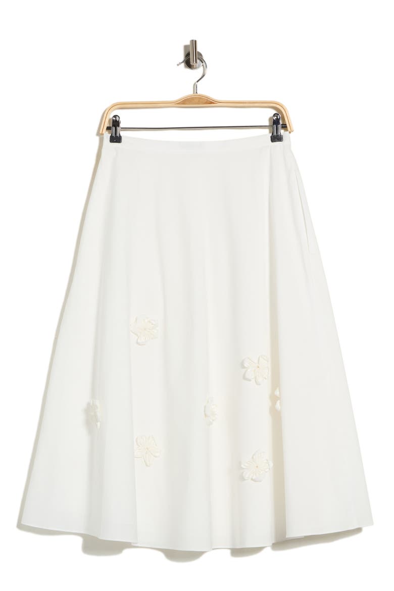 Priya Cotton Poplin Skirt, Main, color, MILK