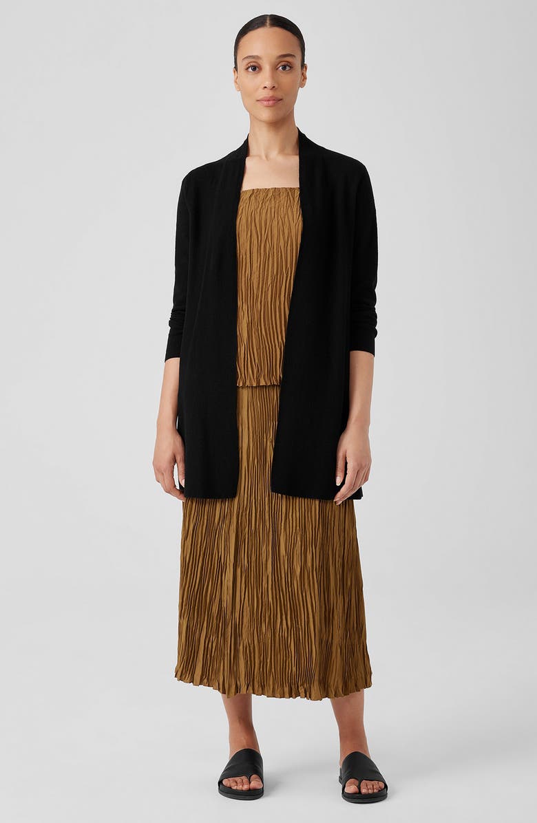 Eileen Fisher Long Organic Linen & Organic Cotton Cardigan, Alternate, color, 