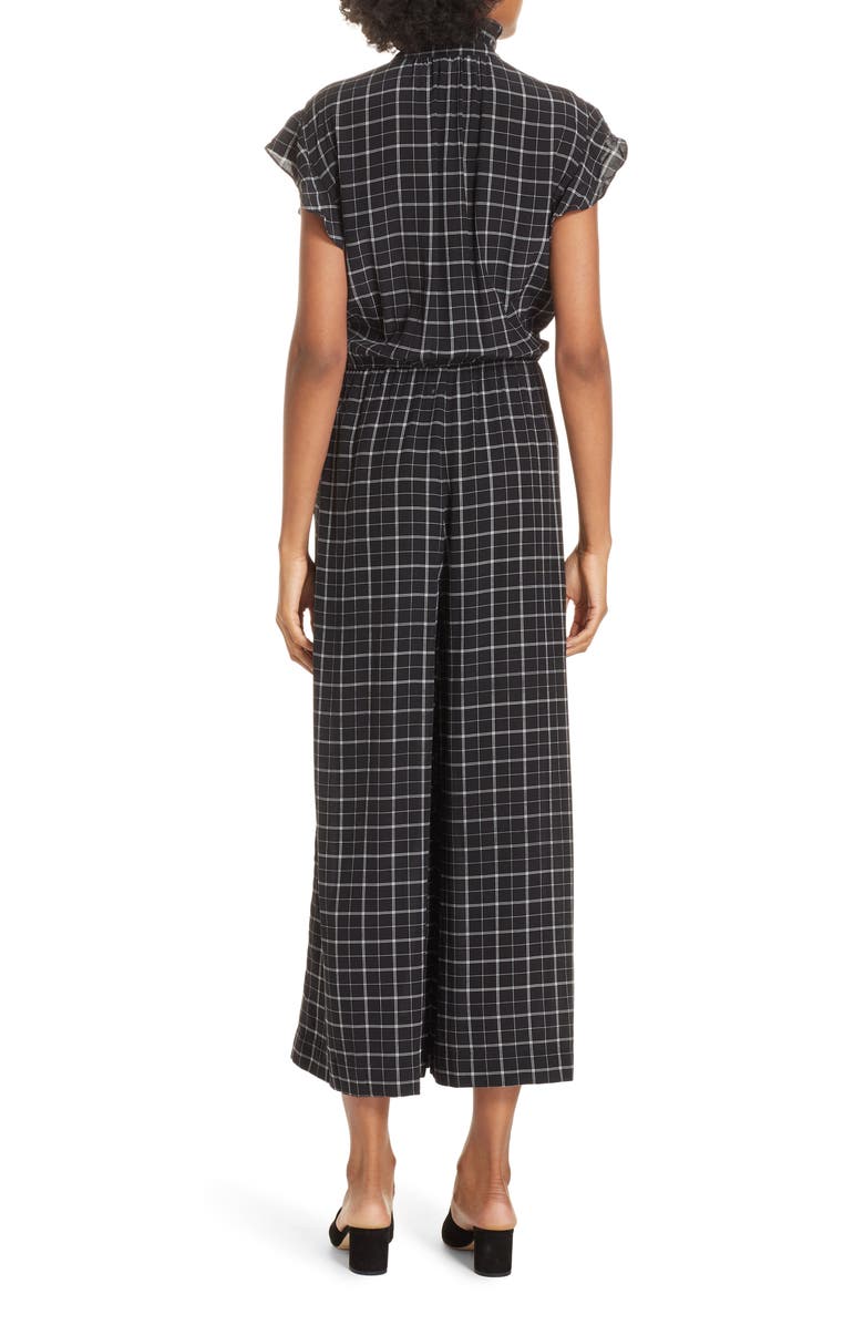 Rebecca Taylor Plaid Silk Jumpsuit, Alternate, color,