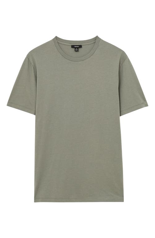 Reiss Dark Sage Bless Cotton-jersey Crew Neck T-shirt In Green