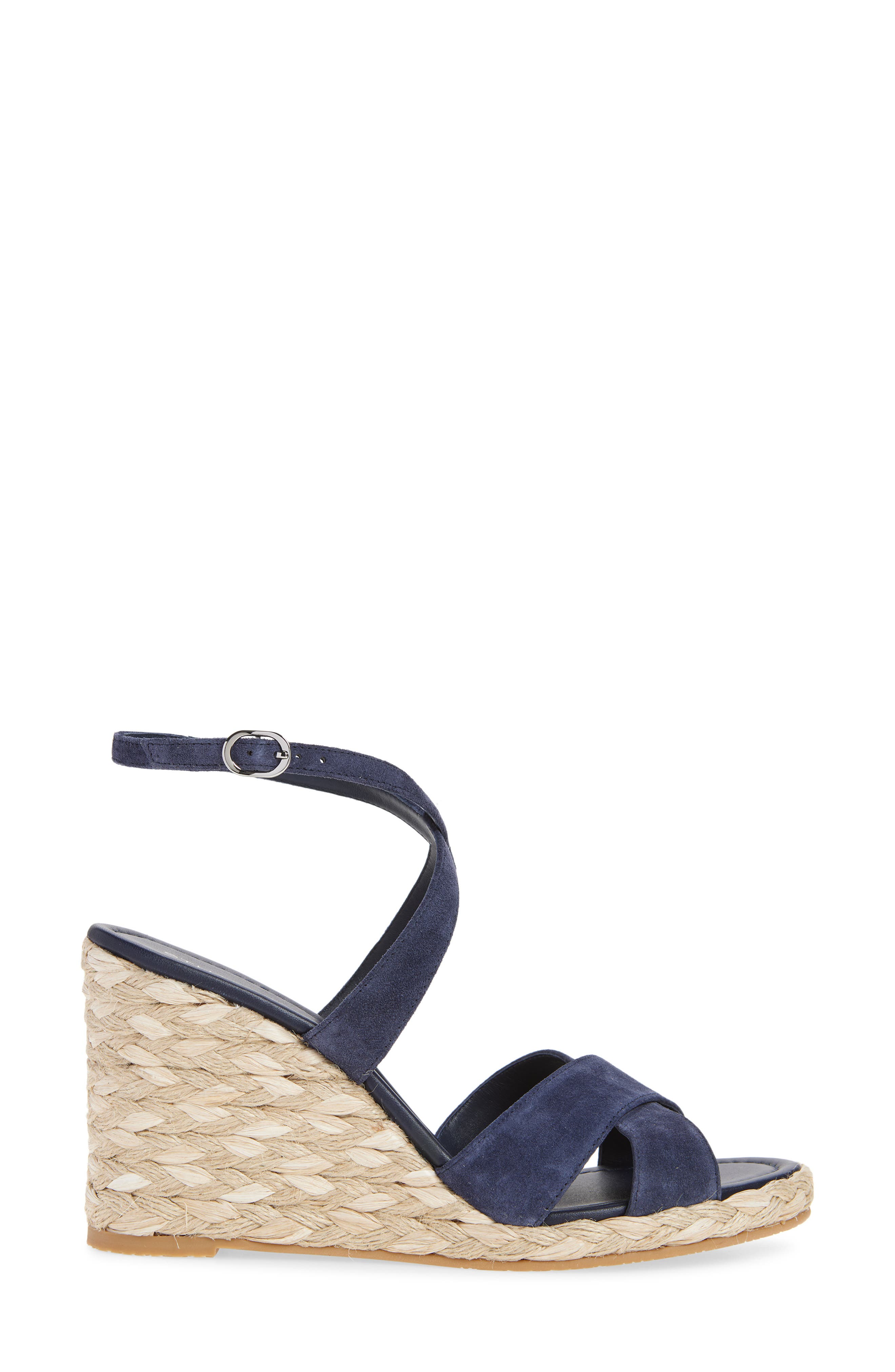 Alyssa Ankle Strap Wedge Sandal, Alternate, color, NICE BLUE