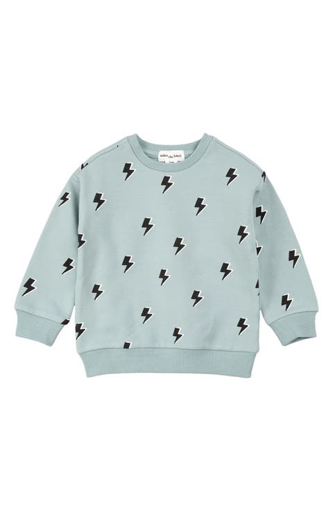 Kids' Lightning Bolt Stretch Organic Cotton Fleece Sweatshirt (Toddler & Little Kid)
