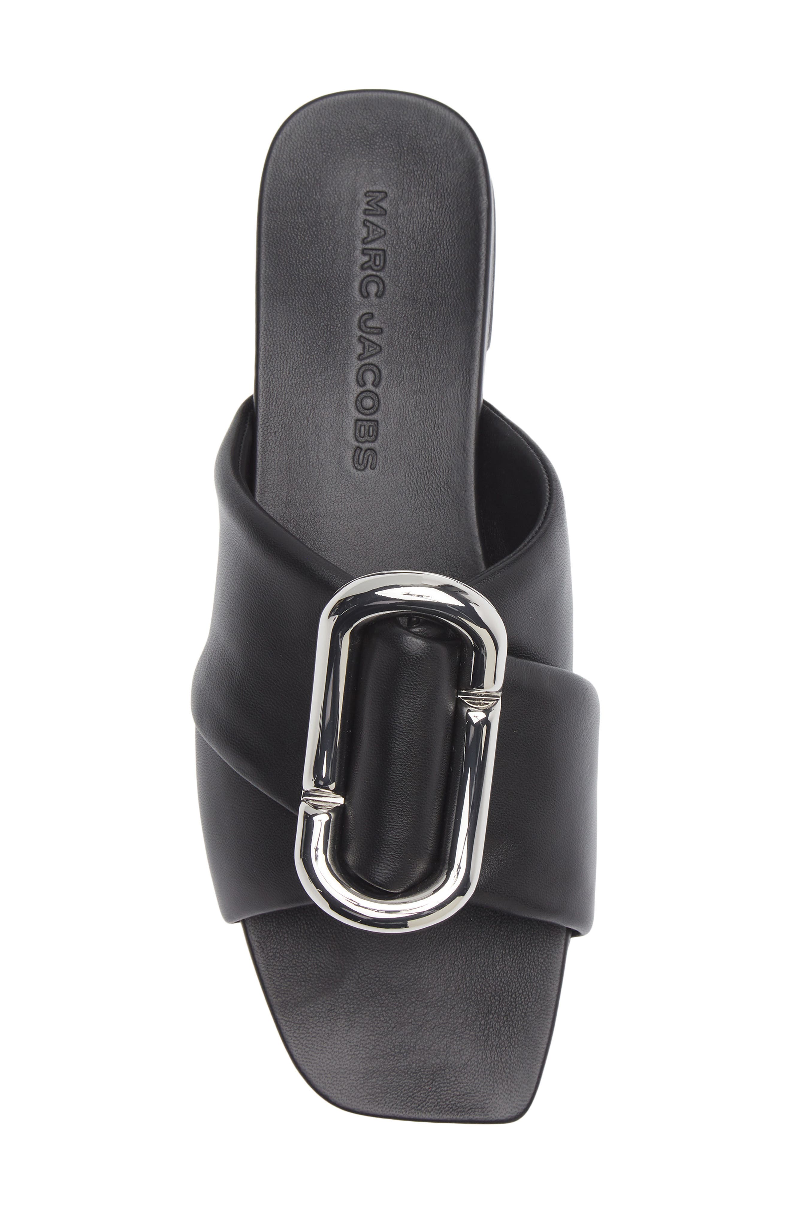 Marc Jacobs The Pop J Marc Slide Sandal, Alternate, color, Black