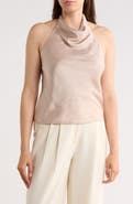 Renee C Satin Halter Top