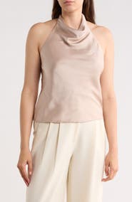 Renee C Satin Halter Top