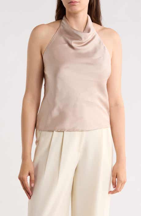Renee C Satin Halter Top
