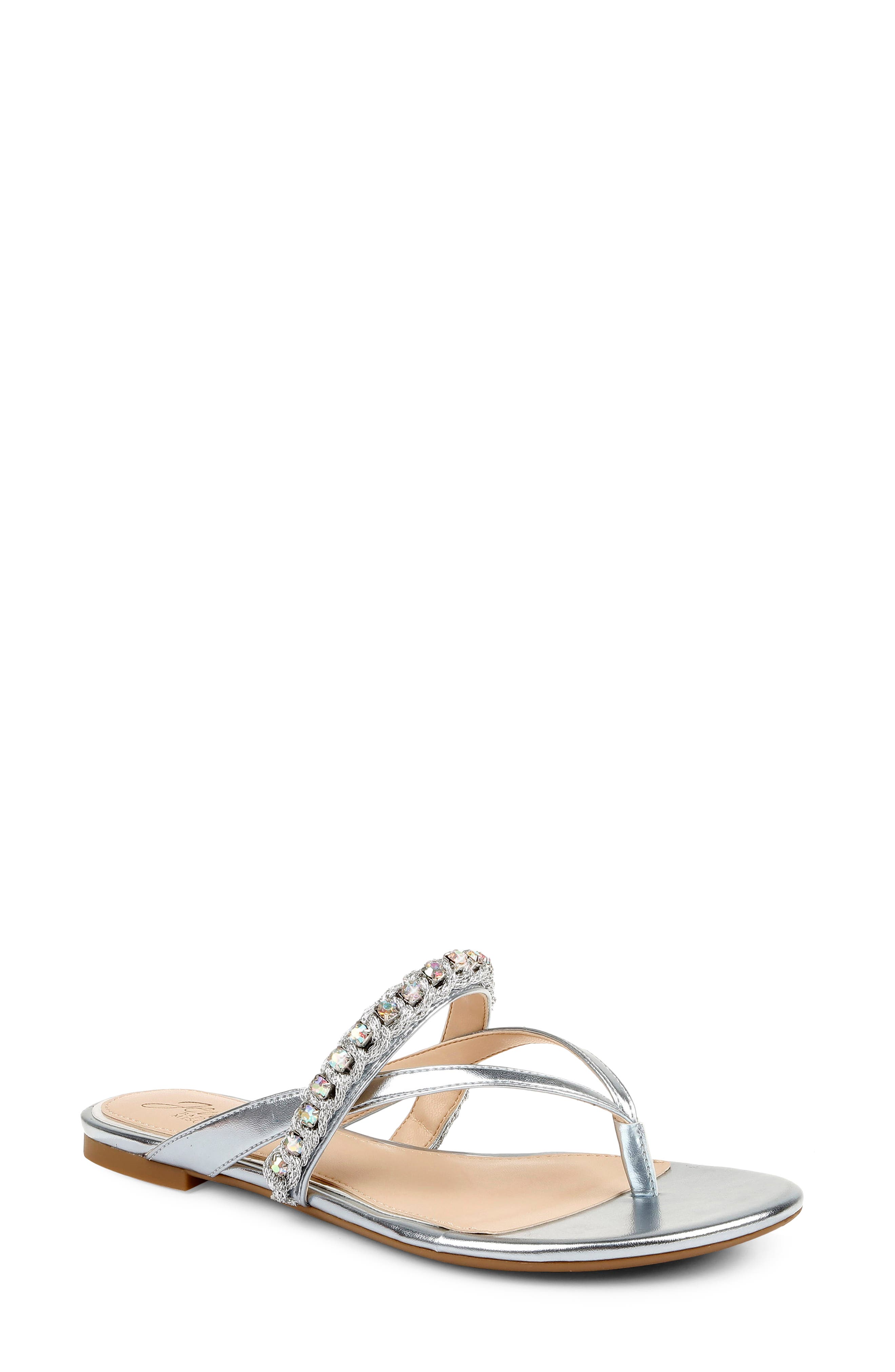 Jewel Badgley Odina Flip Flop, Main, color, SKY BLUE METALLIC