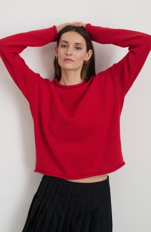 ALEX MILL ALEX MILL MARINER ROLL EDGE COTTON SWEATER