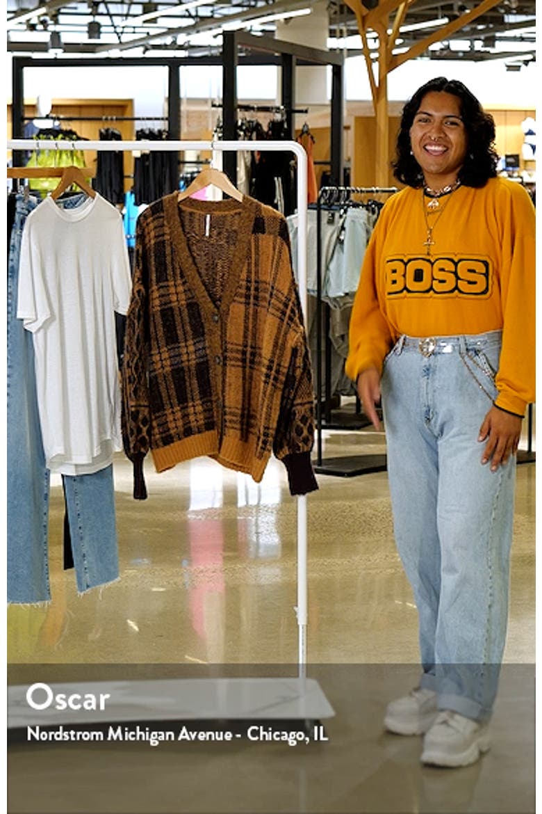 Sepia Plaid Jacquard Oversize Cardigan video