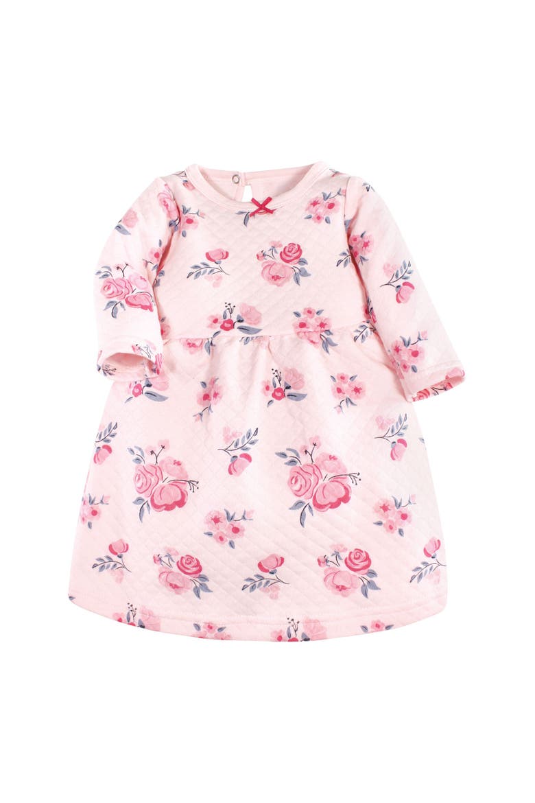 2Pk Quilted Long Sleeve Dress, Alternate, color, Pink and Navy Floral