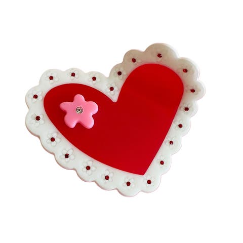 Valetines Laced Hearts Hair Claw