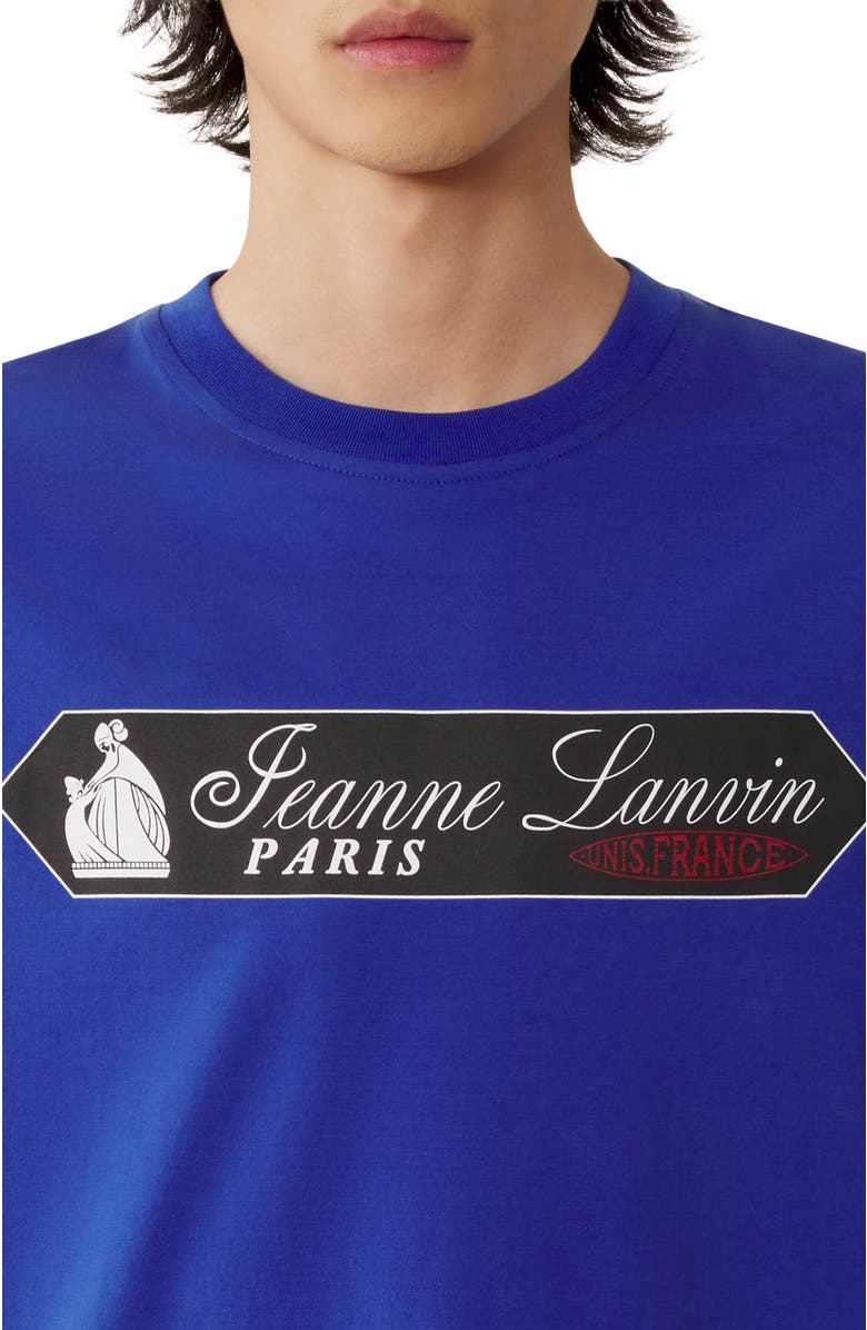 Lanvin Printed Lanvin Signature Label T-Shirt, Alternate, color, Pale Blue