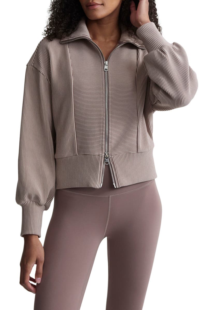 Varley Gibbs Ottoman Rib Crop Zip Jacket, Main, color, 