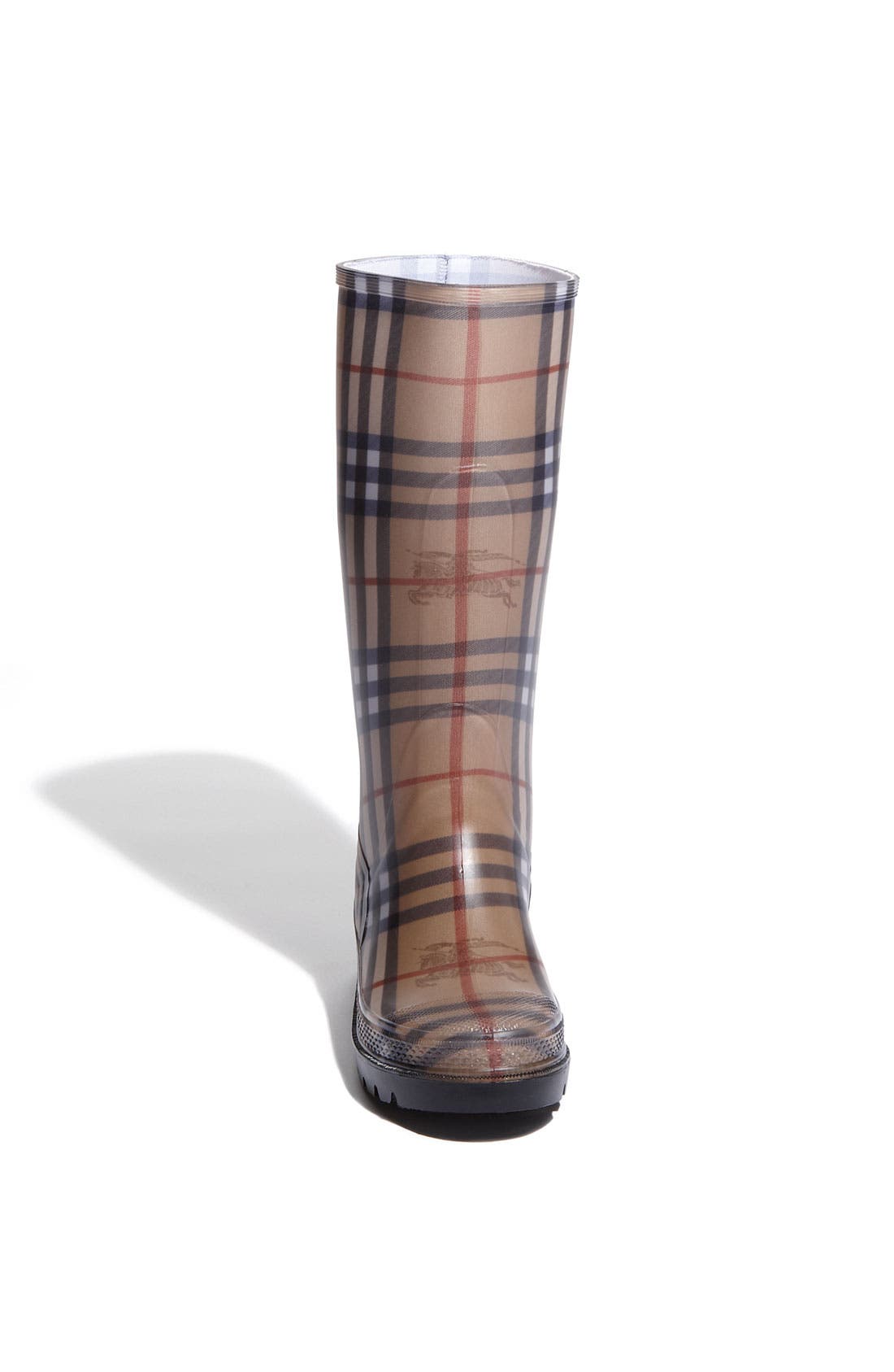 Burberry Check Print Rain Boot, Alternate, color, 
