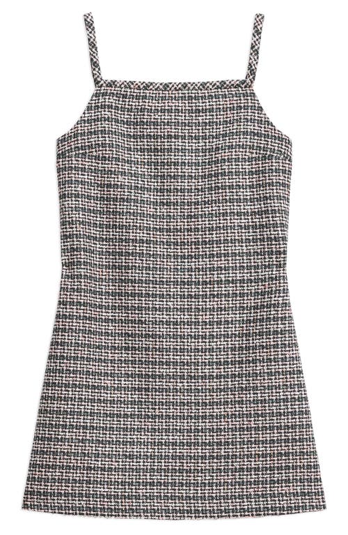 Theory Plaid Sleeveless Mini Dress In Gray