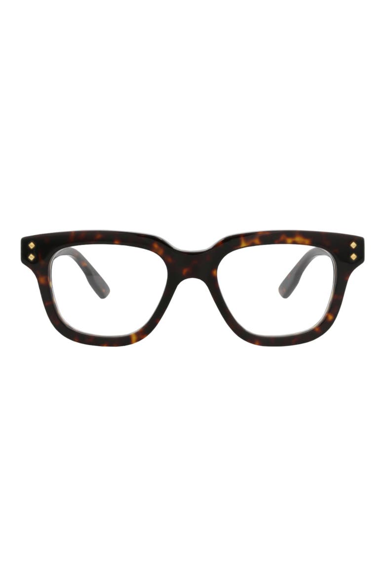 50mm Square Optical Frames, Main, color, HAVANA HAVANA TRANSPARENT