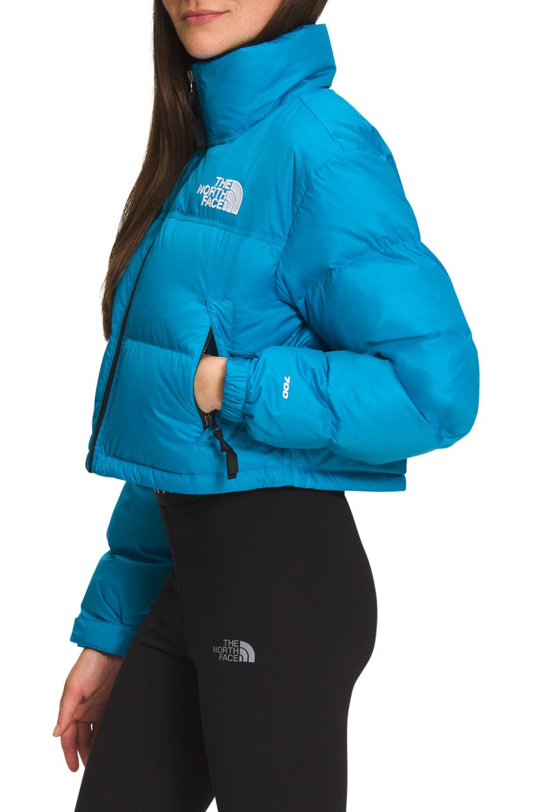 Nuptse® 700 Fill Power Down Short Jacket, Alternate, color, ACOUSTIC BLUE
