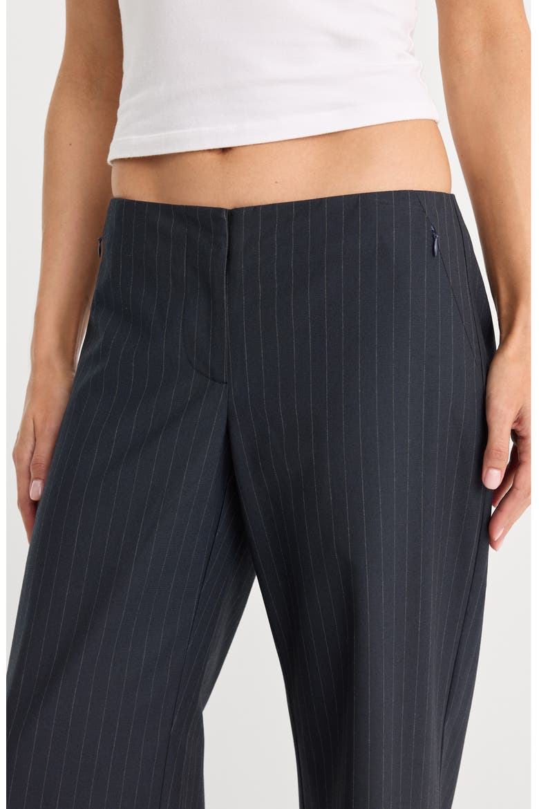 The Low Rise Pinstripe Trousers, Alternate, color, ROYAL STRIPE