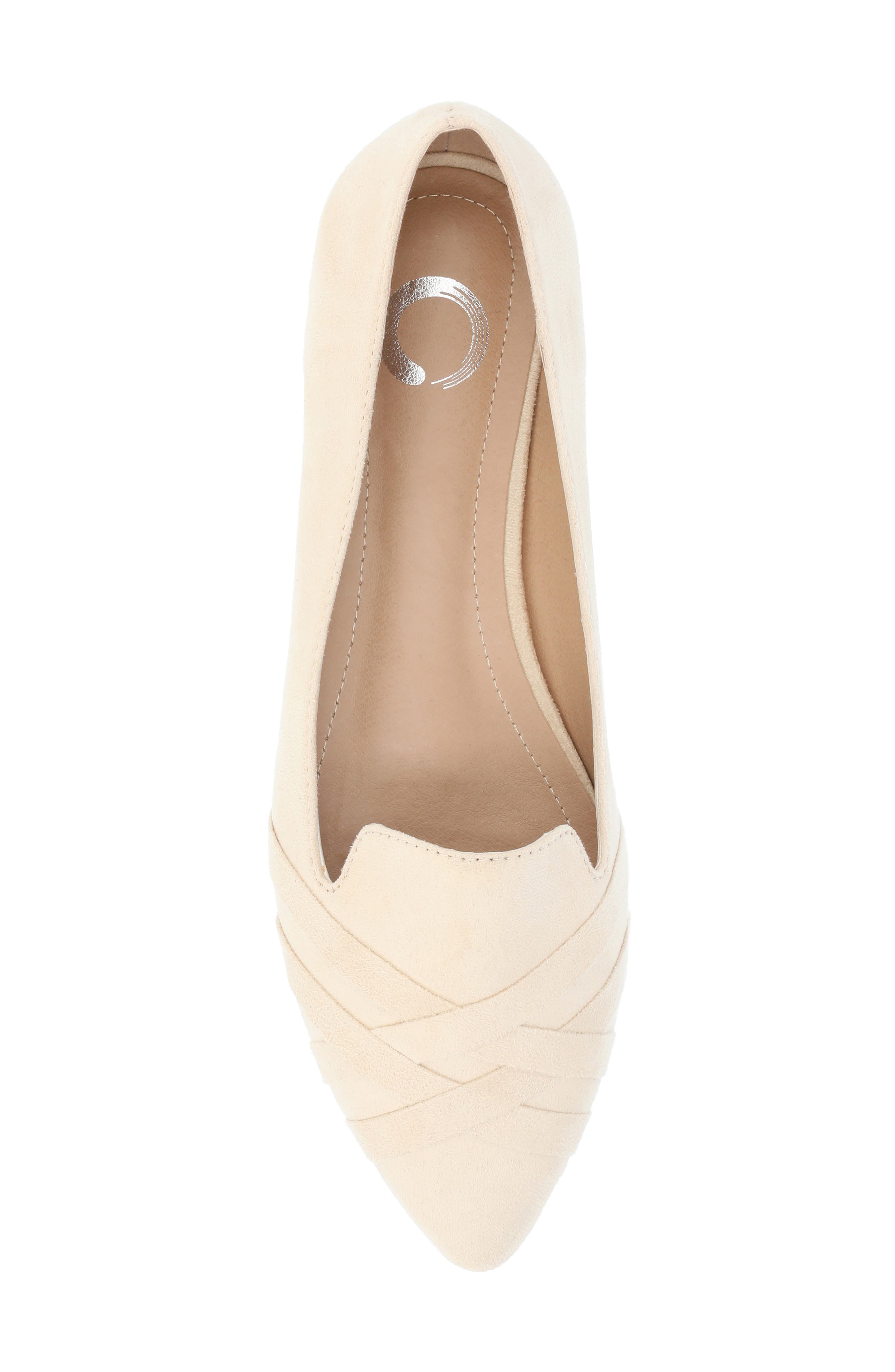 Mindee Crisscross Toe Flat - Wide Width Available, Alternate, color, TAN