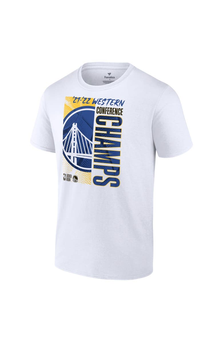 FANATICS Men's Fanatics Branded White Golden State Warriors 2022 Western Conference Champions Big & Tall Locker Room T-Shirt, Alternate, color, 
