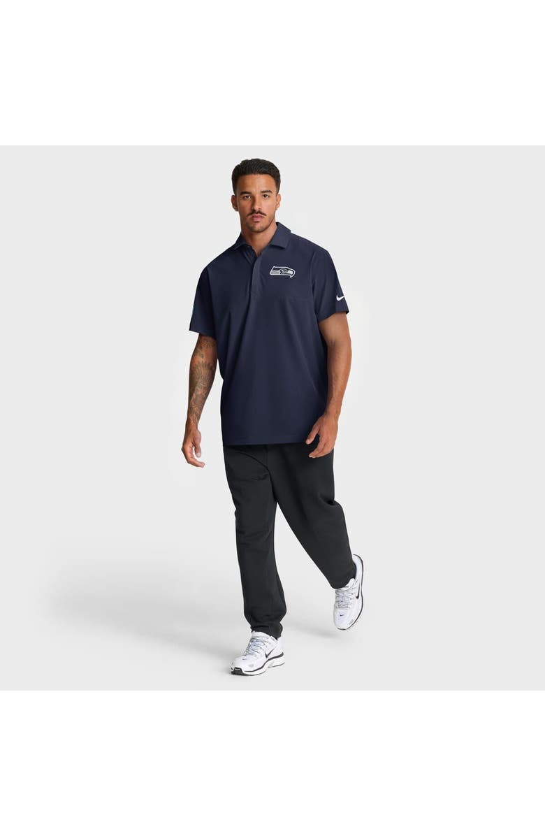 Nike Men's Nike College Navy Seattle Seahawks Sideline City Pride Woven Performance Polo, Alternate, color, College Navy