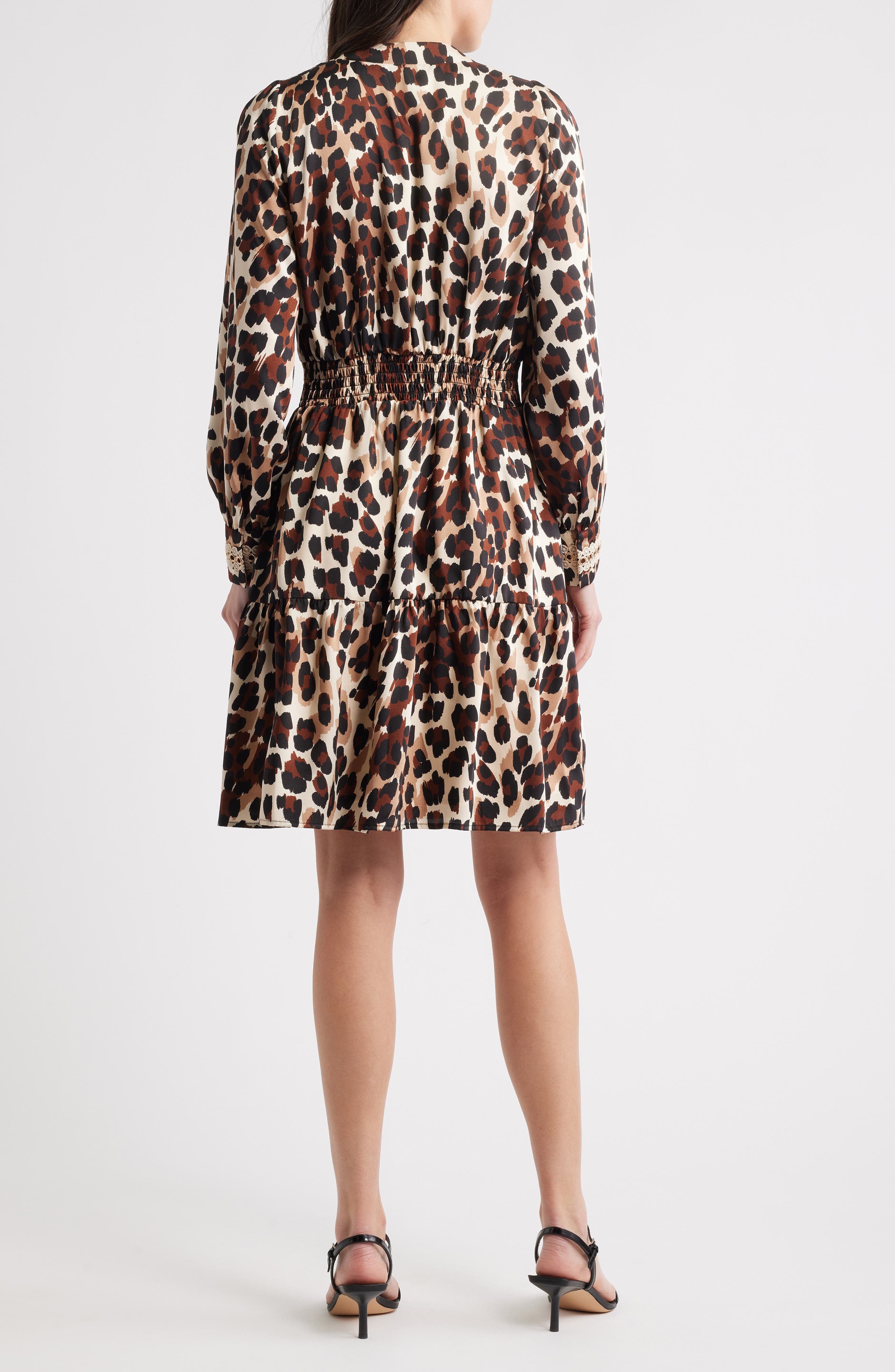 Long Sleeve Leopard Print Minidress - image 2