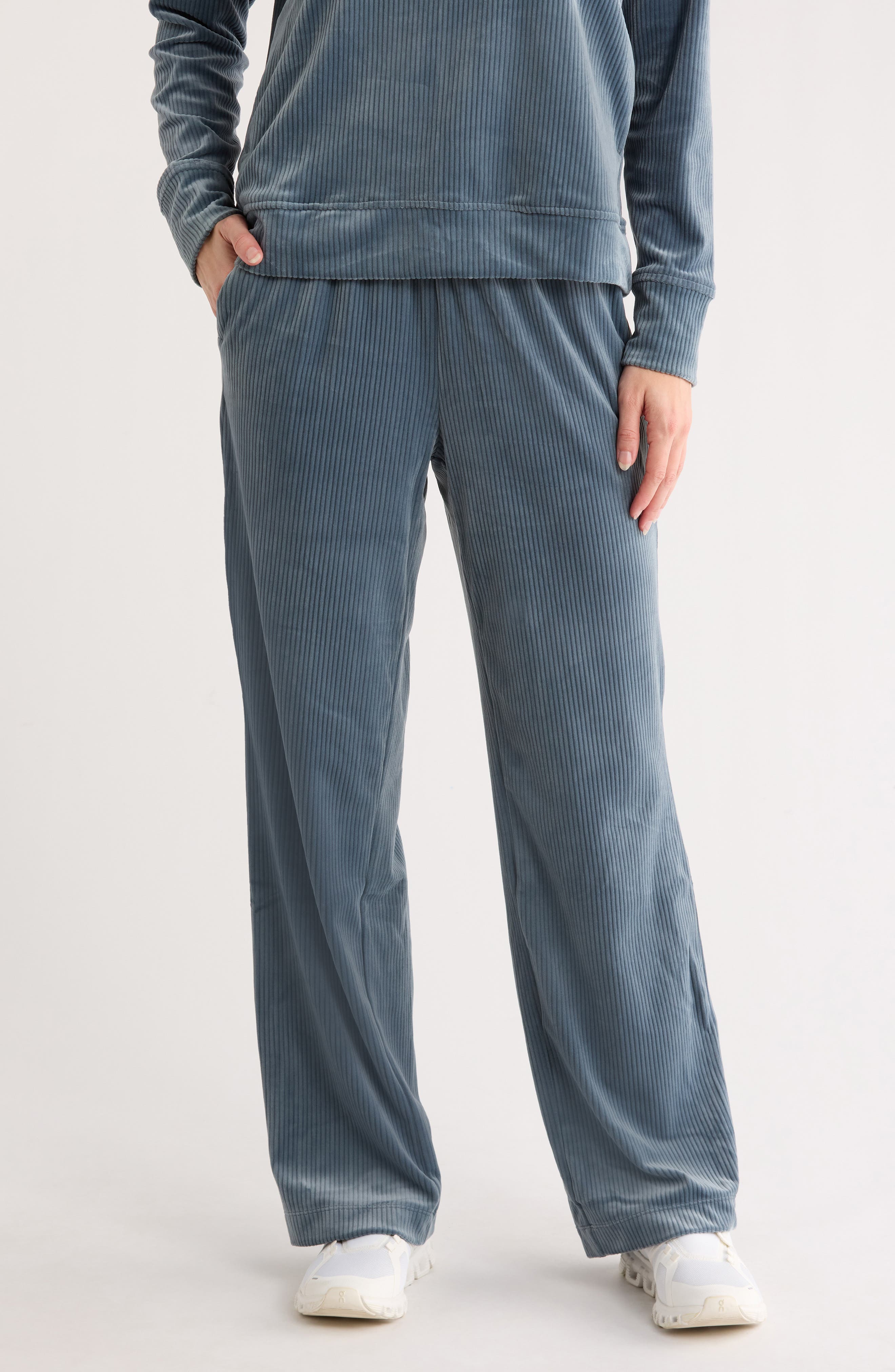 APANA Ribbed Velour Pull-On Pants