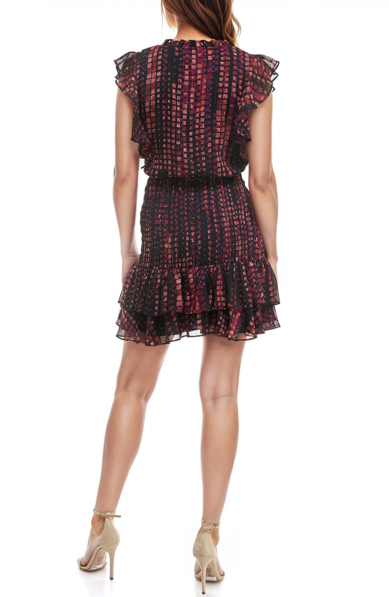 Socialite Floral Surplice V-Neck Flutter Sleeve Dress, Alternate, color,