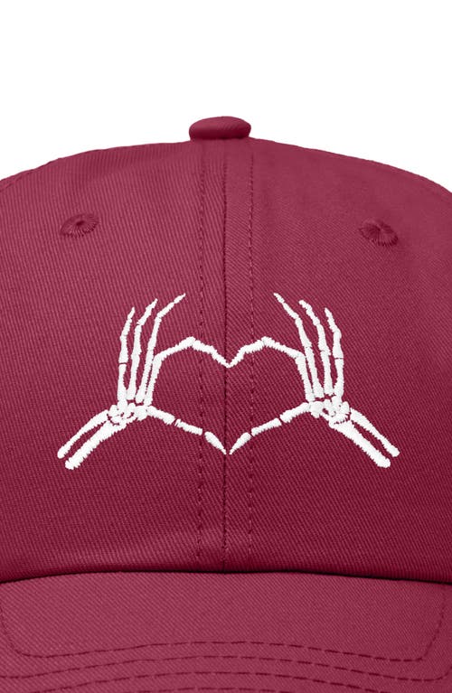 DALIX DALIX SKELETON HEART EMBROIDERED DAD HAT