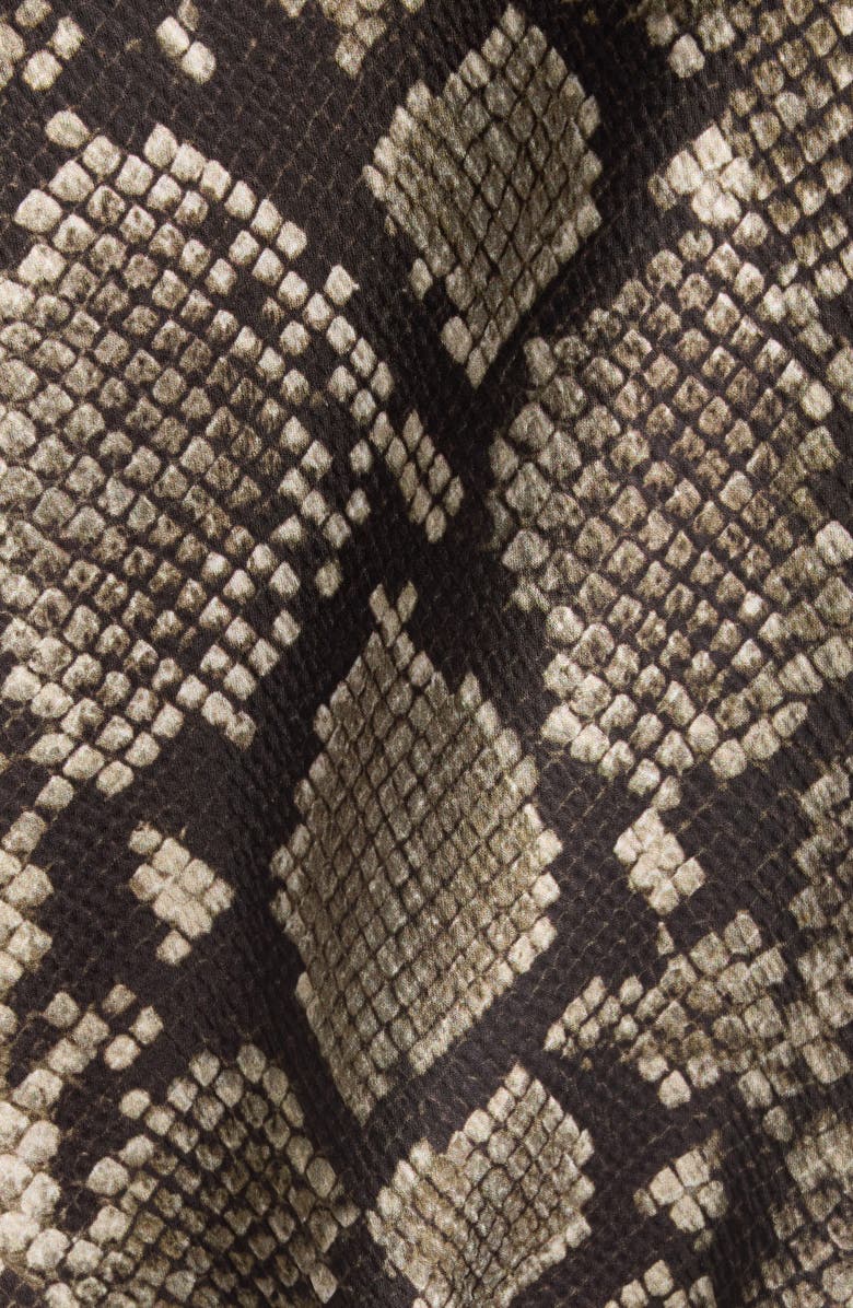 Acne Studios Dayla Python Print Fluid Seersucker Satin Slipdress, Alternate, color, 