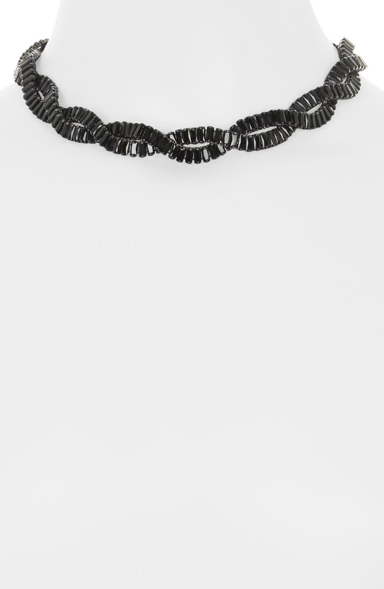 Nordstrom Baguette Cubic Zirconia Collar Necklace, Alternate, color, 