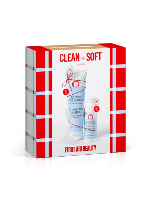 First Aid Beauty Clean & Soft Face Duo $52 Value In Transparent